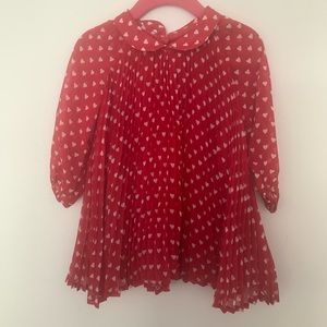 Gap heart red long sleeve dress